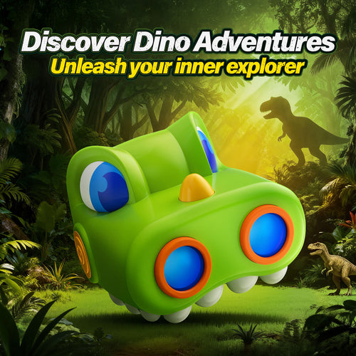 Atvuaey Kids Binoculars, Dinosaur Binoculars for Kids with Compass and Bird Watching Manual, Outdoor Learning Gear for Ages 3 to 12