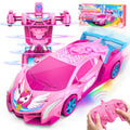Atvuaey RC Car Transform Robot, 360° Rotation, 1:18 Remote Control Cars for Kids, 2 Rechargeable Battery, Gifts Toys for Girls 3-12